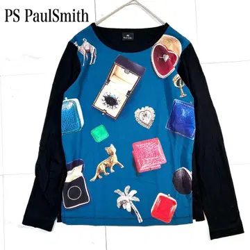 아트 프린트 절개 긴팔 티셔츠 올 패턴 폴스미스 주얼리 패턴