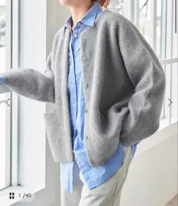 Spick & Span 2025AW 울 폭스 니트 자켓