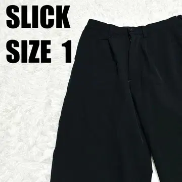 SLICK 테이퍼드 크롭 팬츠 블랙 사이즈 1 스트레치 [ 202 ]