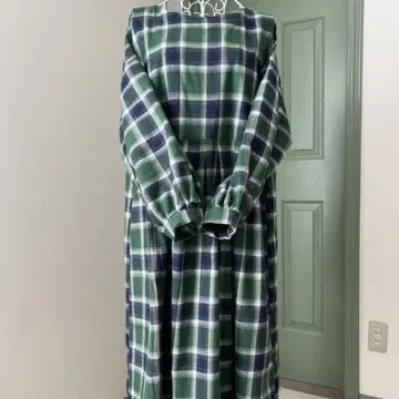 성숙/러블리 타탄 체크 원피스 속기모 면 소재 루즈핏 L~2L