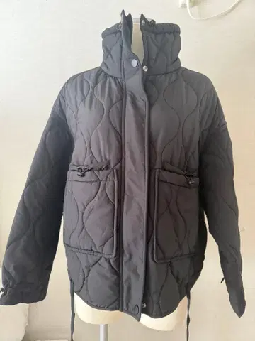 블랙 퀼팅 자켓