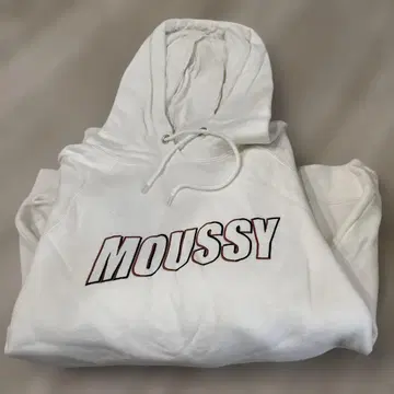 MOUSSY 화이트 후드 부착 후드티 F