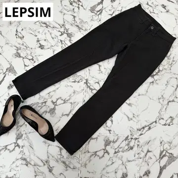 [ 새상품급 ] LEPSIM 블랙 스키니 팬츠 청바지 미실루엣 슬림