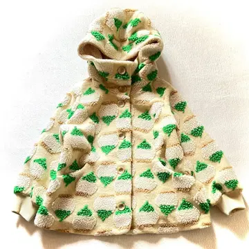 컨디션 최상 프랑슈리페 스즈란 패턴 보아 자켓 코트 후디 3L