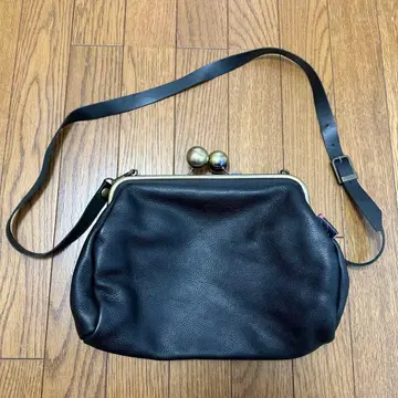 가죽 가마구치 숄더백 천연 가죽