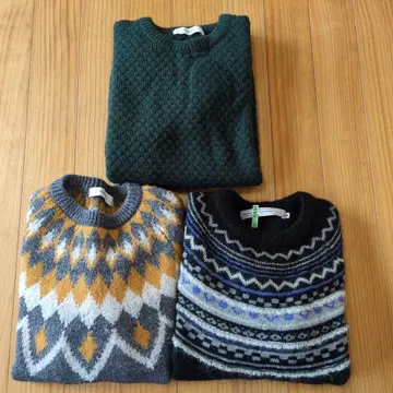 남성용 니트 3점 세트