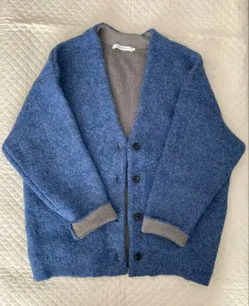 아메리칸 홀릭 부클레 W 페이스 V넥 니트 가디건