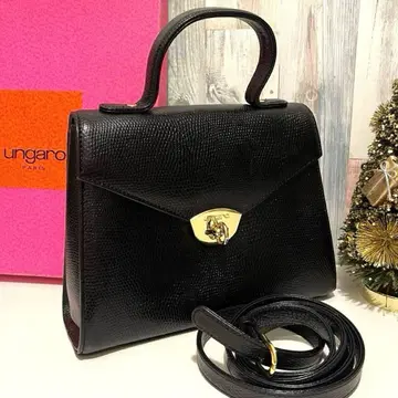 새상품급 웅가로 ungaro 핸드백 숄더백 2way 블랙