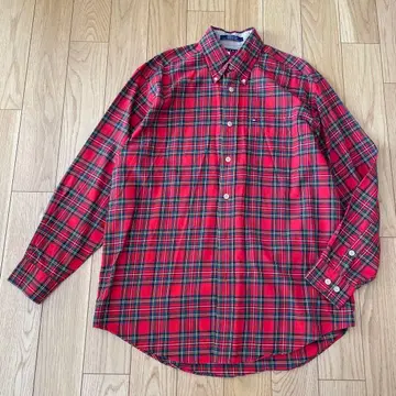 TOMMY HILFIGER 레드 체크 긴팔 셔츠 새상품급 크리스마스