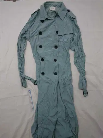 아메리 AMERI 라이트 블루 계열 트렌치코트 폴리에스테르 여성용