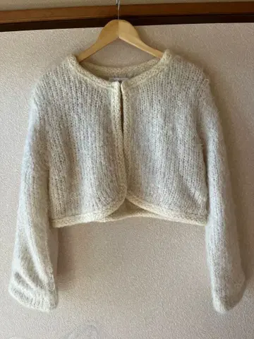 SNIDEL 퍼라이크 니트 자켓