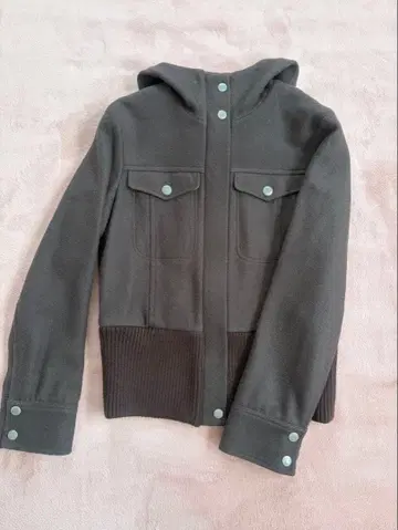 새상품급 WO HOP 후드 부착 자켓 브라운