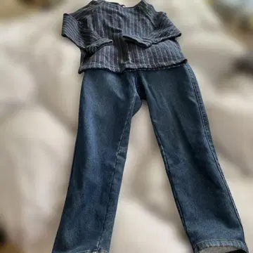 리브인컴포트 보아 안감 팬츠 데님 컬러 새상품급