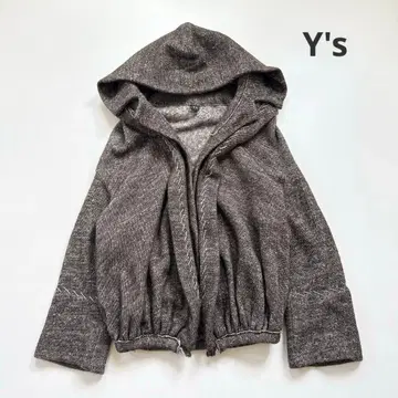 Y's 와이즈 후드 탈부착 가능 가운풍 자켓 숏코트 브라운 계열