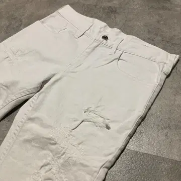 [ LEGENDA ] 레전드 CRAZY 크러쉬 가공 화이트 스키니