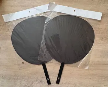 블랙 점보 부채 2개 세트