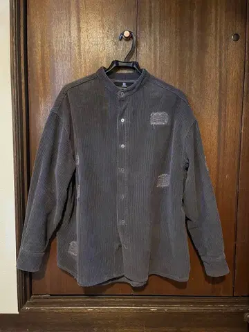 캄비오 CAMBIO 코듀로이 셔츠 데미지 셔츠 S 사이즈