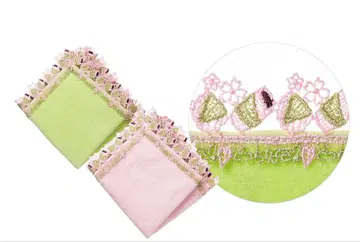 친자와 레이스 벚꽃모찌 2장 세트 핑크 그린