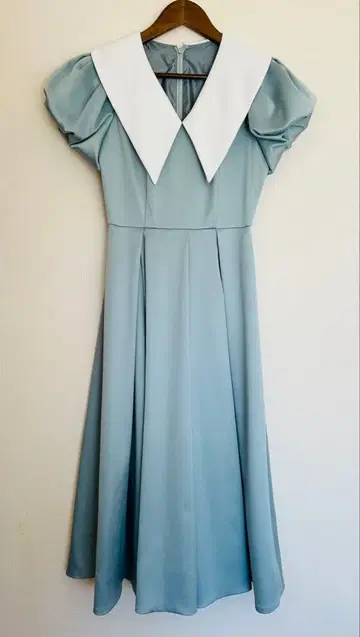 snidel 볼륨 플레어 원피스 블루