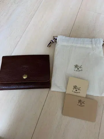 브라운 가죽 접이식 지갑 수납 가방 포함