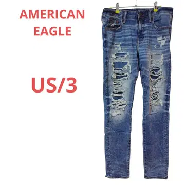 1점물 AMERICAN EAGLE [ US/3 ] 데미지 스키니 청바지