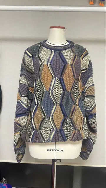 TUNDRA 기하학 패턴 니트 스웨터