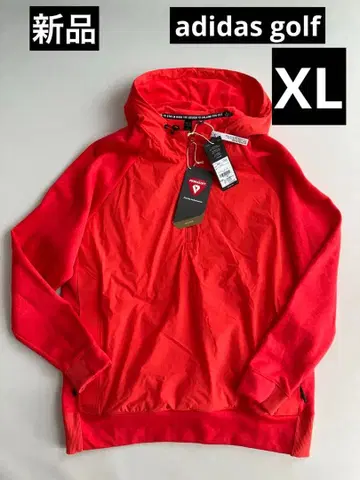 새상품 아디다스 골프 속기모 남성용 골프 보온 하프 지퍼 후드티 XL
