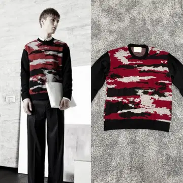 liberum arbitrium 카모플라쥬 니트 스웨터