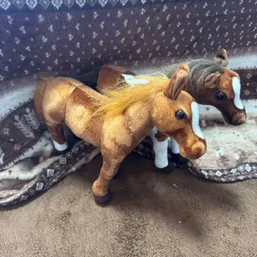 연하장 촬영용 말 봉제 인형 2세트