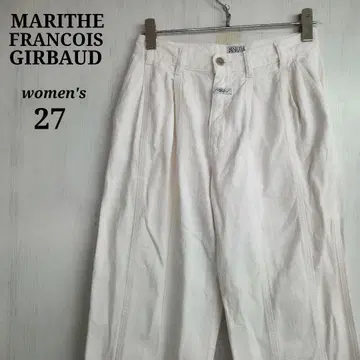 MARITHE FRANCOIS GIRBAUD 데님 팬츠 27 화이트