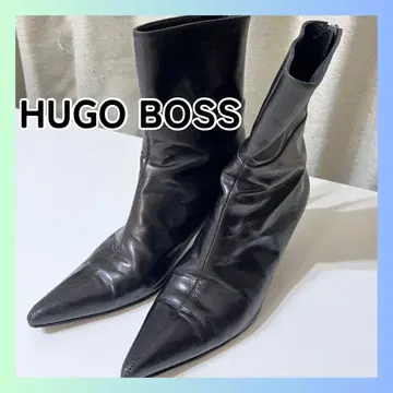 초특가 휴고보스 가죽 부츠 숏부츠 블랙 24.5cm