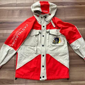 까스텔바작 레드 베이지 후드 부착 자켓 아우터