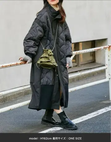 etsinta 절개 맥시 밀리터리 코트