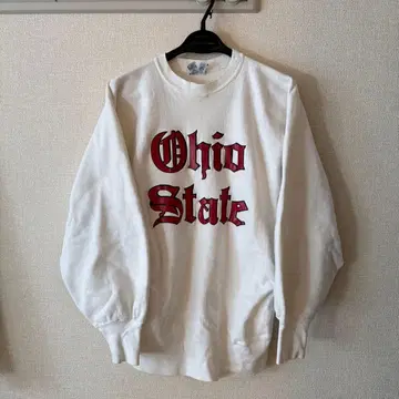 90s 챔피온 리버스 위브 오하이오 Ohio 자수 택 화이트