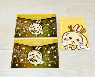 치이카와 (먼작귀) 세븐일레븐 토끼 플랫 케이스 2개 A5 노트 1개