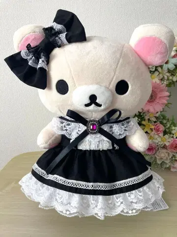 세울 수 있는 코리락쿠마 고스로리 블랙 드레스 의류 옷 갈아입기 세트