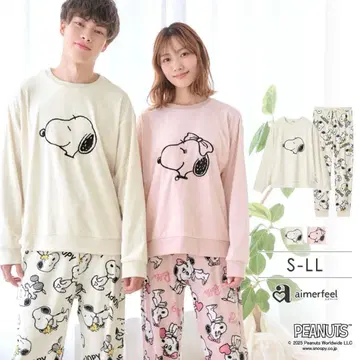 [ 새상품 ] 에메 스누피 룸웨어 세트 핑크 M