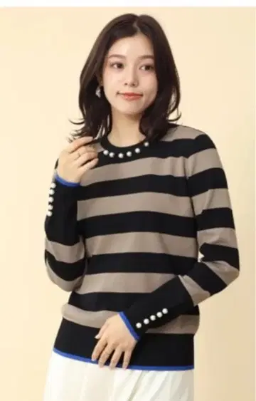 FENNEL 스트라이프 패턴 니트 스웨터 미개봉