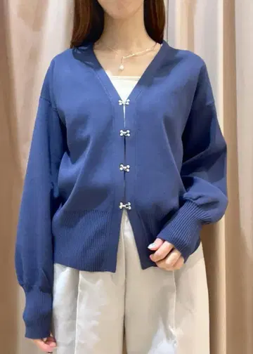 VIS smart V넥 후크 디자인 가디건