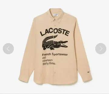 LACOSTE 라코스테 오버 사이즈 프린트 플란넬 셔츠 상의