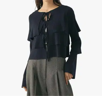 새상품 EMMEL REFINES 티어드 리본 2WAY 니트