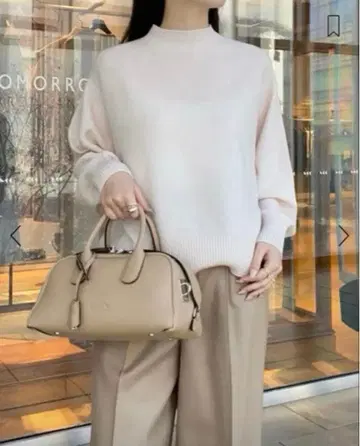 GALERIE VIE 갤러리 바이 캐시미어 코튼 빌드넥 풀오버