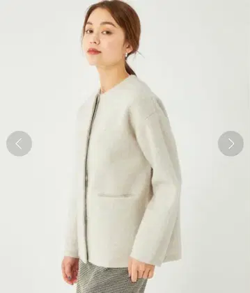 FOX 블렌드 세키에츠 형태 크루넥 니트 가디건