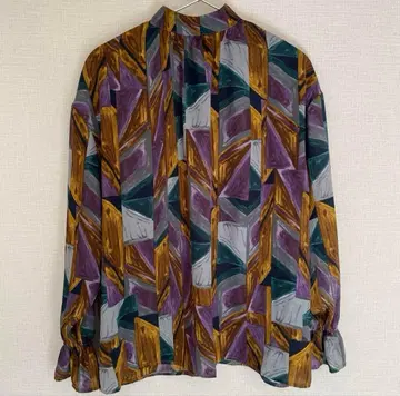 [새상품급] LUMIER 레트로 프린트 프티넥 블라우스