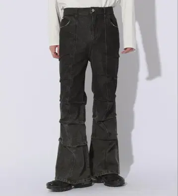 Anui PAGEBOY 그라데이션 턱 데님