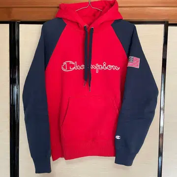 챔피온 후드티 빨간색 네이비 챔피온 USA 미국 국기 미국 대표 레드