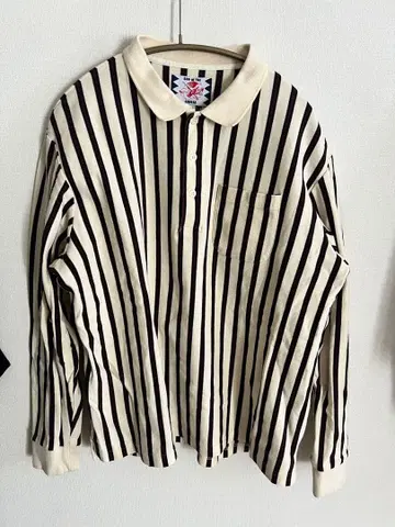 새상품급 SON OF THE CHEESE 스트라이프 피케 셔츠 남성용