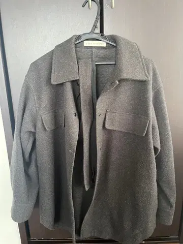 그레이 울 느낌 셔츠 자켓