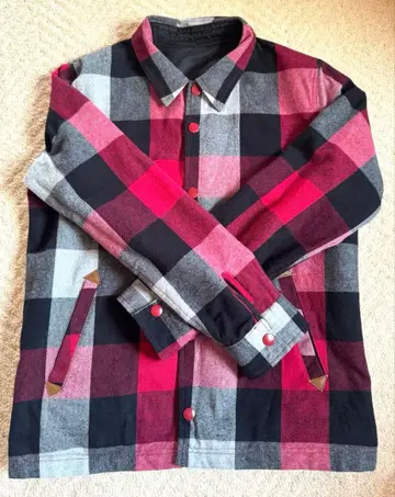 BURNOUT 리버서블 체크 자켓