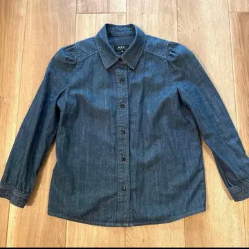 A.P.C. 데님 셔츠 퍼프 슬리브 38